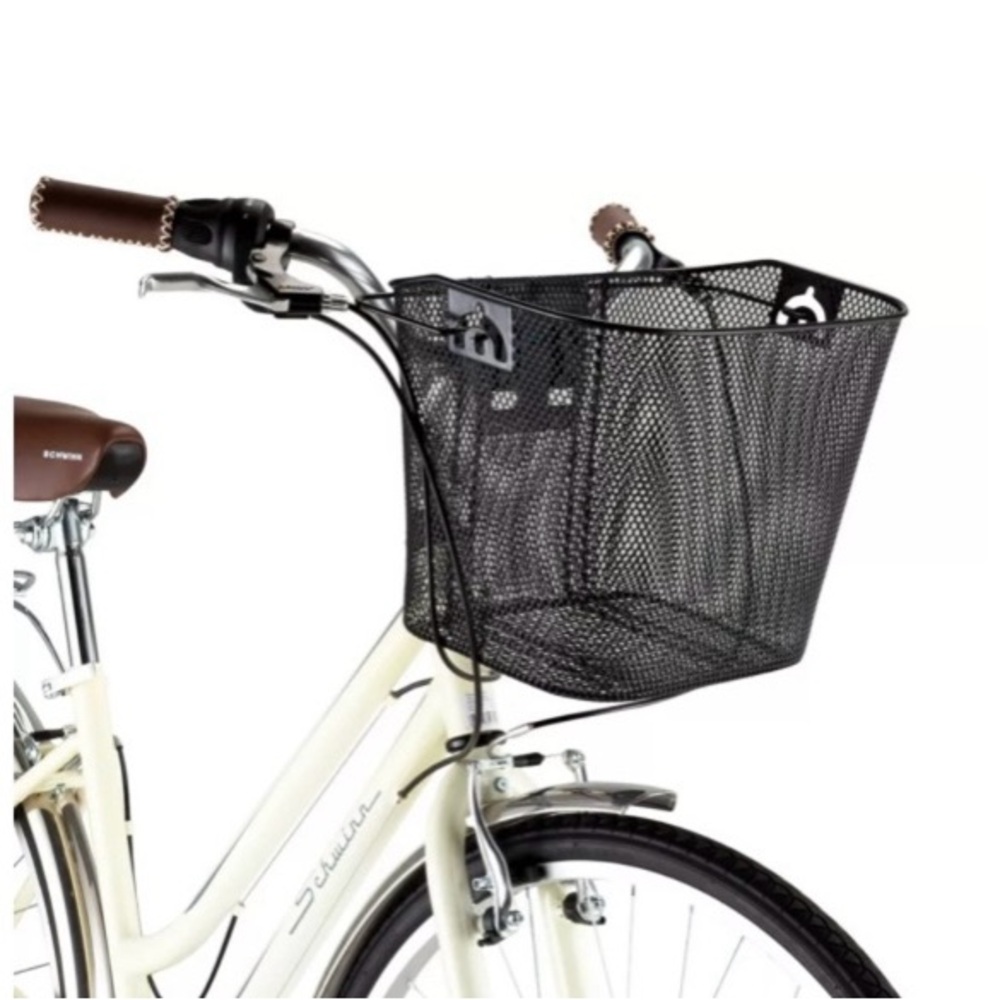 Black Mesh Bike Basket with Handle